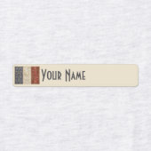 France Art Deco Flag | Custom Iron-On Name Label (Design 2)