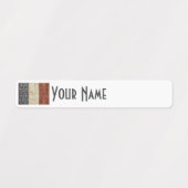 France Art Deco Flag Custom Waterproof Name Label (Design 1)