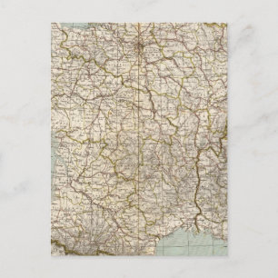 France Atlas Map Briefkaart