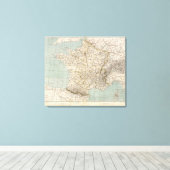France Atlas Map Canvas Afdruk (Insitu (Houten vloer))