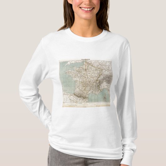 France Atlas Map T-shirt (Voorkant)