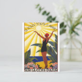 France Beach Europe Travel Vintage Postcard Briefkaart (Staand voorkant)