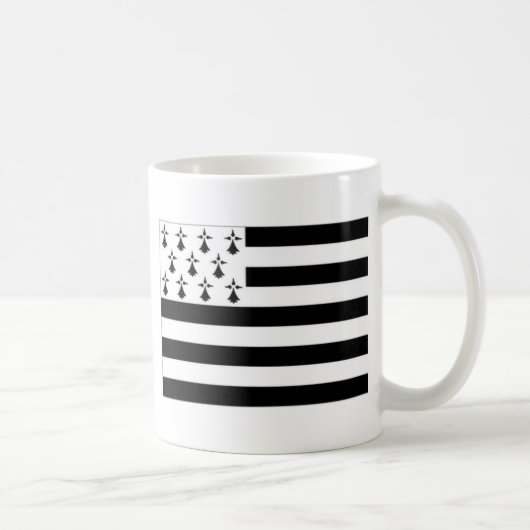 France Brittany Flag Koffiemok (Rechts)
