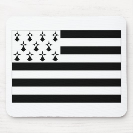 France Brittany Flag Muismat (Voorkant)