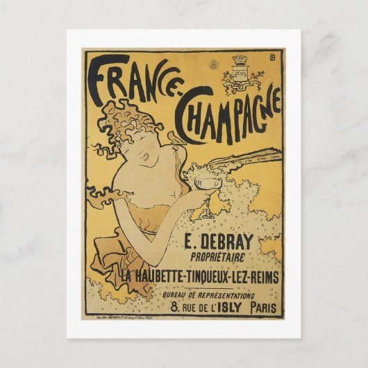 France-Champagne Briefkaart (Voorkant)