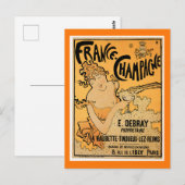 France Champagne  Drink Briefkaart (Voorkant / Achterkant)