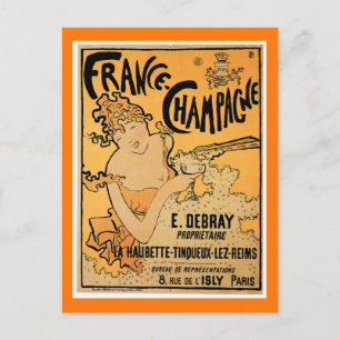 France Champagne  Drink Briefkaart