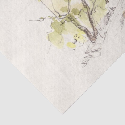 FRANCE CHATEAU DRUM TOWERS DECOUPAGE TISSUEPAPIER (Detail)