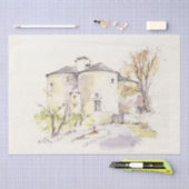 FRANCE CHATEAU DRUM TOWERS  DECOUPAGE TISSUEPAPIER (Craft)