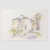 FRANCE CHATEAU DRUM TOWERS DECOUPAGE TISSUEPAPIER (Voorkant)