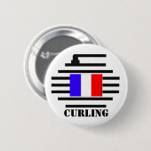 France Curling Ronde Button 5,7 Cm (Voorkant /achterkant)