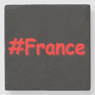 "#France" Cute Design. Bestel nu Stenen Onderzetter