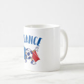France Dabbing Soccer Ball Flag Koffiemok (Voorkant rechts)