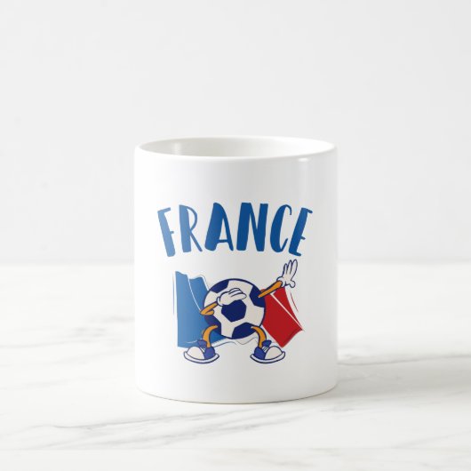France Dabbing Soccer Ball Flag Koffiemok (Center)
