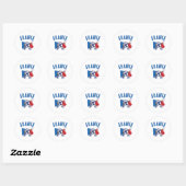 France Dabbing Soccer Ball Flag Ronde Sticker (Vel)