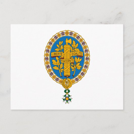 France Emblem Briefkaart (Voorkant)