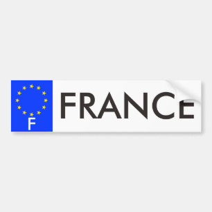France European Union License Bord Bumpersticker