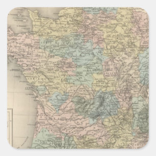 France Feodale Vierkante Sticker