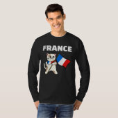 France Flag Cat French Colors Kitten T-shirt (Voorkant volledig)