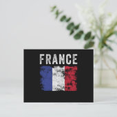 France Flag Distressed - French Flag Briefkaart (Staand voorkant)