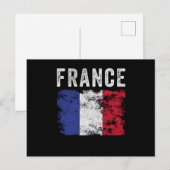 France Flag Distressed - French Flag Briefkaart (Voorkant / Achterkant)