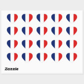 France Flag Heart Sticker (Vel)