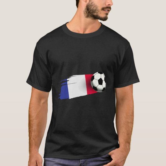 France Flag Jersey French Soccer Team French _1  T-shirt (Voorkant)