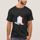 France flag map t-shirt (Voorkant)