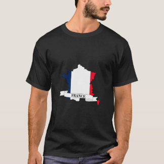 France flag map t-shirt