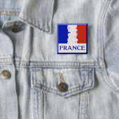 FRANCE FLAG VIERKANTE BUTTON 5,1 CM (In situ)