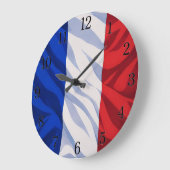 France Flag Wall Clock (Illustrated Version) Grote Klok (Hoek)