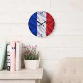 France Flag Wall Clock (Illustrated Version) Grote Klok