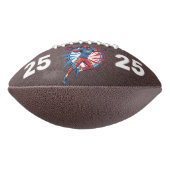France Football Dynamic Quarterback Patriotic Art (Gedraaid 90)
