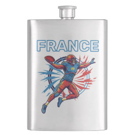 France Football Dynamic Quarterback Patriotic Art Flacon