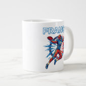 France Football Dynamic Quarterback Patriotic Art Grote Koffiekop (Voorkant rechts)