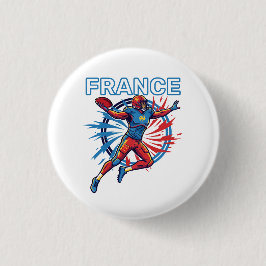 France Football Dynamic Quarterback Patriotic Art Ronde Button 3,2 Cm