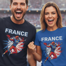 France Football Dynamische Quarterback Patriottisc