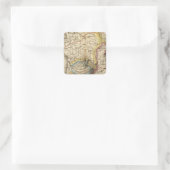 France fysique vierkante sticker (Tas)