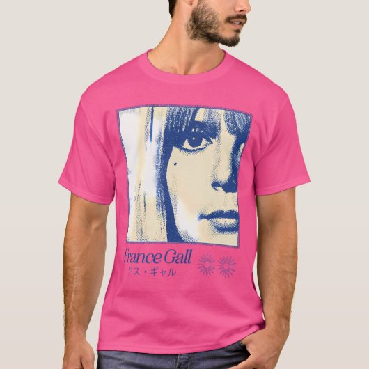France Gall 60S esthetisch ontwerp T-shirt (Voorkant)
