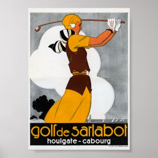 France Golf Adverteren Poster herstelde (Voorkant)