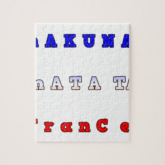 fRANCE HAKUNA MATATA BLAUW WHITE RED UNITY COLORS  Legpuzzel (Verticaal)