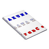fRANCE HAKUNA MATATA BLAUW WHITE RED UNITY COLORS  Notitieboek (Rechterzijde)