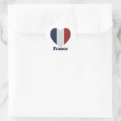 France Heart Flag Ronde Sticker (Tas)