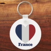 France Heart Flag Sleutelhanger (Achterkant)