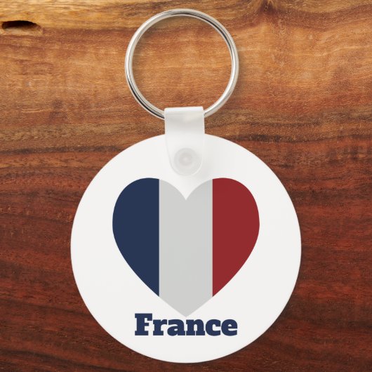 France Heart Flag Sleutelhanger (Achterkant)
