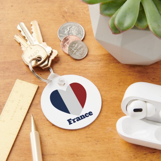 France Heart Flag Sleutelhanger (Bureau)