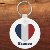 France Heart Flag Sleutelhanger (Voorkant)