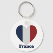 France Heart Flag Sleutelhanger (Achterkant)
