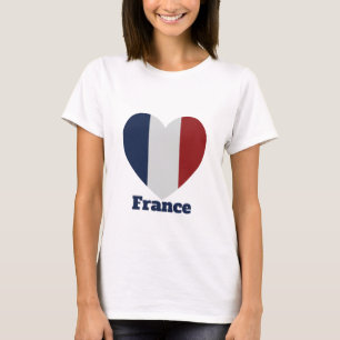 France Heart Flag T-shirt