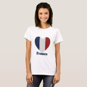 France Heart Flag T-shirt (Voorkant volledig)